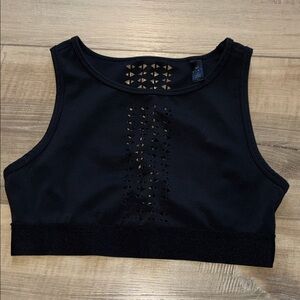 Vina Lazer Cut Out Sports Bra Black Size S